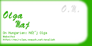 olga maj business card